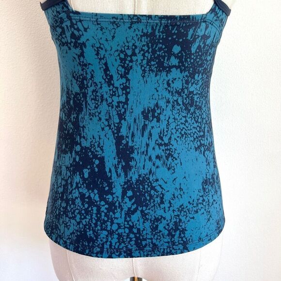 Nike Swim Women's Nike High-Neck Swim Tankini Teal Navy Size Small - Picture 9 of 14